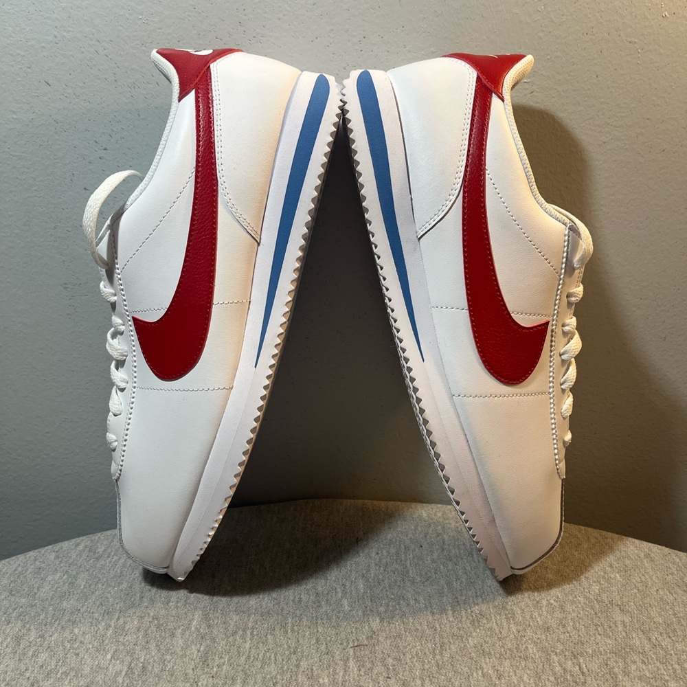 Nike Cortez White Red Varsity Blue Sneaker Men's Shoe Size 10 DM4044-108 - Picture 7 of 11
